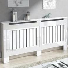 Modern High Gloss White Radiator Cover Extra Large