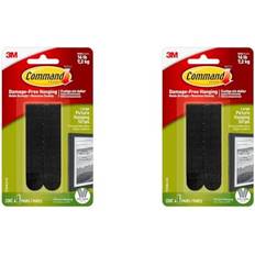Black Picture Hooks 3M Command Large Hanging Strips Pack of 8 x 2 Picture Hook