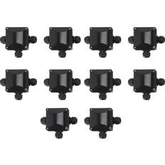 Torribaly 3-Way Junction Box Pack of 10 Black