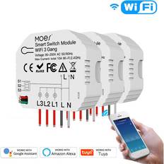 Greenzech Mini WiFi Smart Light Switch 3 Gang 1/2 Way Module