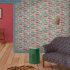 Vintage Cars Multicoloured Kids Wallpaper
