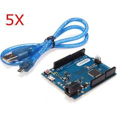 Single-Board Computers Greenzech 5 Pcs Leonardo R3 ATmega32U4 Development Board With USB Cable