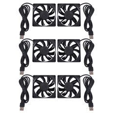 Computer Cooling Jojomino 80mm 5V USB Fan 8cm Brushless DC Cooling PC Computer Router Case Cooler 6 Pcs