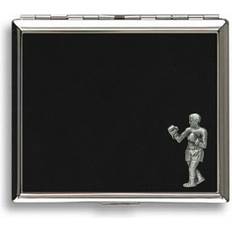 Smoking Accessories Knight Boxing Black Leather Covered Cigarette Case