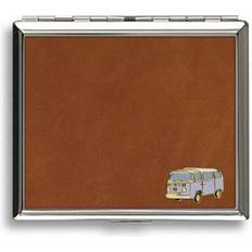 Smoking Accessories Knight VW Camper Van Tan Leather Covered Cigarette Case