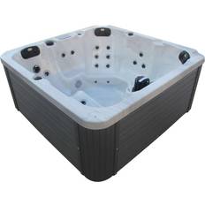 Whirlpools Sanotechnik Whirlpool Outdoor Palma Weiß inkl Abdeckung und Stiege 190 x 190 x 86 cm