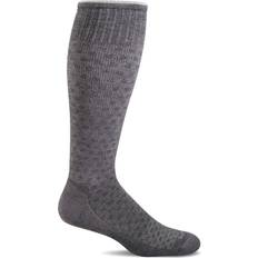 Men's Shadow Box Moderate Graduated Compression Socks - Charcoal