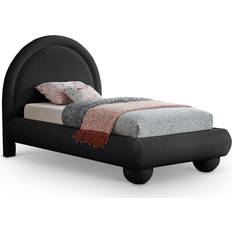 Meridian Madrid Velvet Twin In Black Frame Bed