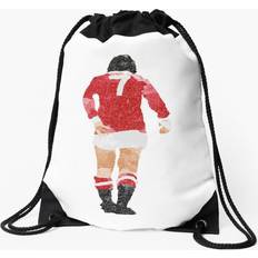 Men - Red Gymsacks Famgem Drawstring Bag George Manchester United Football Legend - Red Devils