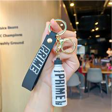 Veishet Cute Prime Drink Bottle Keychain Silicone Accessory - White