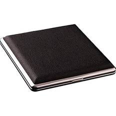 Black Cigarette Cases Ifsecond Leather Cigarette Holder Metal Frame 10 x 8.5 cm