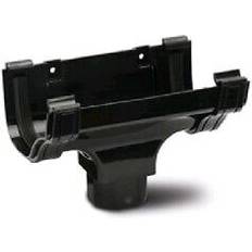 Polypipe Black 130mm Ogee Gutter Running Outlet ROG05B