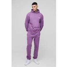 Men - Purple Suits boohooMAN Mens Tall Oversized Boxy Man Hooded Tracksuit - Purple