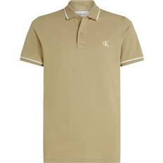 Bruna - Herr Pikétröjor Calvin Klein Jeans Tipping Slim Polo T-shirt - Beige