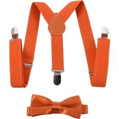 Orange Accessories Tlily Children Kids Girls Clip-on Suspenders Elastic Adjustable Braces - Orange
