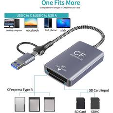 Tlily 2 in 1 Express Type B SD Card Reader Adapter USB 3.2 10Gbps Portable