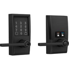 Door Locks & Deadbolts Schlage FE789WBCEN622LAT Encode Century WiFi Latitude Lever Smart Keyless Entry Touchscreen Door Lock Matte Black