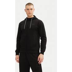 EA7 Tröjor EA7 Emporio Armani Herrtröja Med Dragkedja I Gasad Bomull - Svart