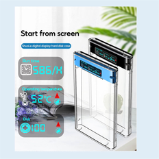 External Enclosures Ergonomie ohne Grenzen USB 3.2 External HDD Case 5Gbps 2.5 Inch Transparent
