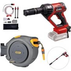 Pressure Washers & Power Washers Einhell Cordless Pressure Washer 24 Bar 18V 4 In 1 Hypresso + 30m Hozelock Reel