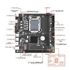 DDR3 - Micro-ATX Motherboards Jojomino B75M ITX Motherboard LGA 1155 DDR3 RAM NGFF NVME