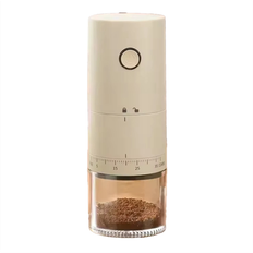 Coffee Grinders Typecat Rechargeable USB Electric Coffee Grinder 38 Gears Adjustable White
