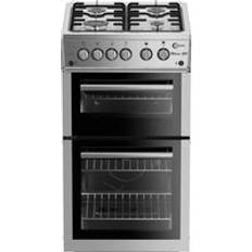 50cm - Stainless Steel Gas Cookers Flavel MLB52NDS 50cm Twin Cavity Gas Freestanding Cooker Silver, Stainless Steel