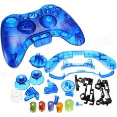 Transparency Plastic Shell for Xbox 360 Wireless Controller Blue