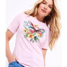 Joe Browns Women's Beautiful Butterfly Graphic Tee - Pink