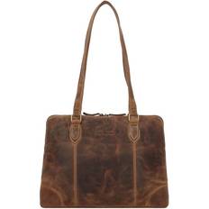 Greenburry Dame Tote Bag & Shopper tasker Greenburry Vintage Shopper Bag Leather - Brown