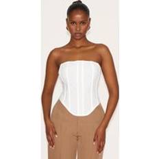 PrettyLittleThing Blend Boned Corset - White