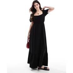 Miss Selfridge Puff Sleeve Maxi Dress - Black