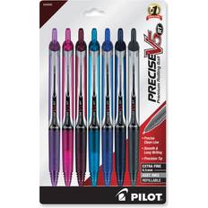 Pilot Rolling Ball Pens, Retractable, 0.5mm Tip, 7/PK, AST PK