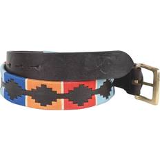 Turquoise Belts Aubrion Drover Leather Polo Waist Belt - Turquoise/Red/Orange/Blue