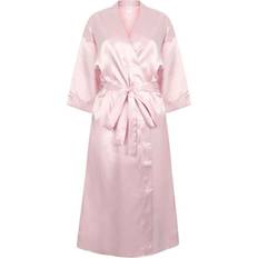 Satin Robes Towel City Towel City Womens Ladies Satin Robe - Light Pink