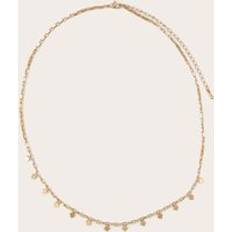 Gold Trim Choker Necklace - Yellow