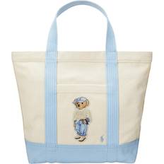 Polo Ralph Lauren Håndtasker Polo Ralph Lauren Shopper - Lysebeige/Lyseblå/Mørkeblå