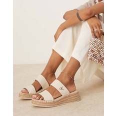 Dame - Hvid Espadrillos Calvin Klein Jeans Espadrille Slider Sandals - White