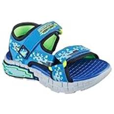 Skechers 28 Sandaler Skechers Mega-Splash 4K Platta Sandaler För Barn - Blå/Lime