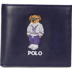 Wallets & Key Holders Polo Ralph Lauren Men's Embroidered Leather Billfold Wallet - Navy