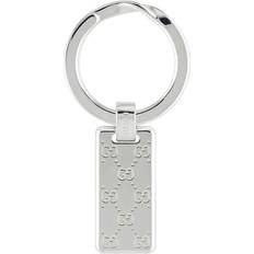 Gucci Keychains Gucci Men's Signature Sterling Silver Keyring - Silver
