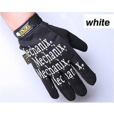 Fashion Full Finger Tactical Mechanic Motorcycle Gloves - White