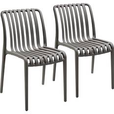 tectake Chairs Alcudia Set of 2 Anthracite Garden Dining Chair