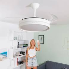 InnovaGoods LED Ceiling Fan with 4 Retractable Blades 72 W