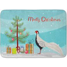 Carpets & Rugs Caroline's Treasures Pheasant Christmas Floor Mat 19 x 27 Multicolor Silver