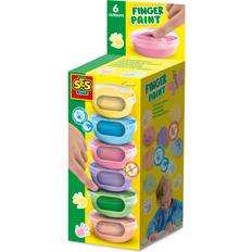 Fingermaling SES Creative Fingermaling Pastelfarver 6x45ml