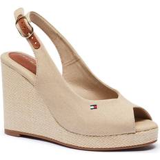 Tommy Hilfiger Beige Sandaler med hæl Tommy Hilfiger Sandaler - Mørkebeige/Cognac