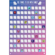 Gift Republic 100 Things To Do With Family Bucket List Scratch 42.00 x 59.00 cms Poster