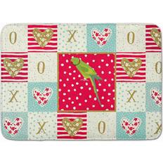 Carpets & Rugs Caroline's Treasures Ring-Necked Parakeet Love Machine Washable Memory Foam Mat Doormats Multicolor