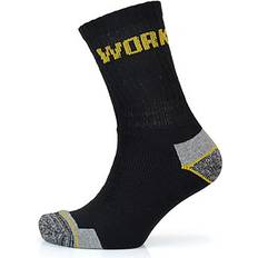 KAV Men's Work Socks - Black/Grey/Yellow Contrast